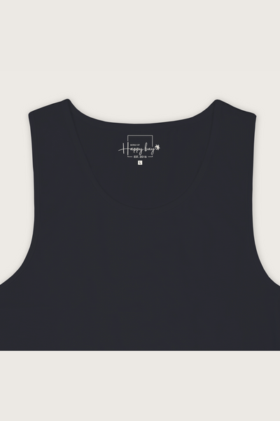 Get your stylish Black Essential T-shirt by Happy Bay for effortless casual style