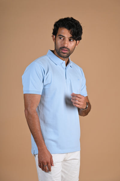 Happy Bay Breezy Blue Polo  Cool and comfortable for any casual outing. Shop now!