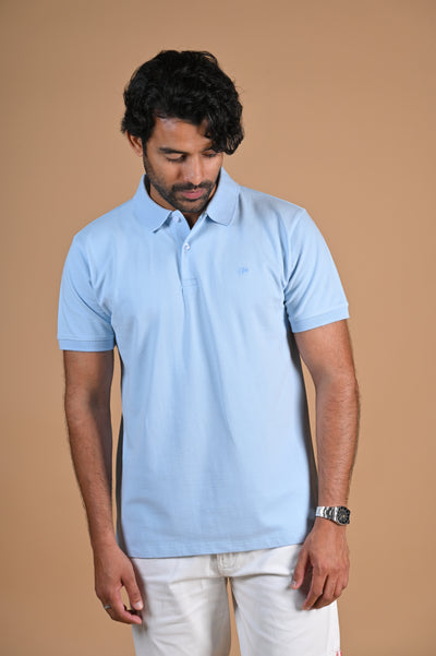 Happy Bay Polo Shirt  Breezy blue for ultimate comfort and style. Get it today!