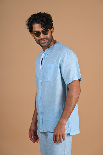 Start Fresh: Light Blue Linen Shirt