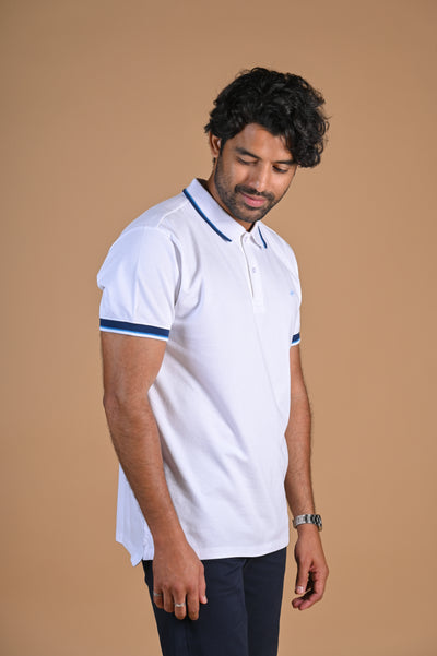 Happy Bay Classic White Polo  Perfect for summer days and casual vibes. Get it today!