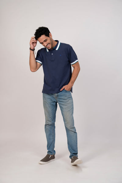 Relax In Classic Blue Polo Tshirt