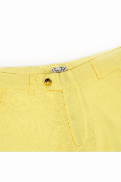 Happy Bay Blonde Ambition Yellow Shorts – Tailored fit for a relaxed summer look. Shop now!