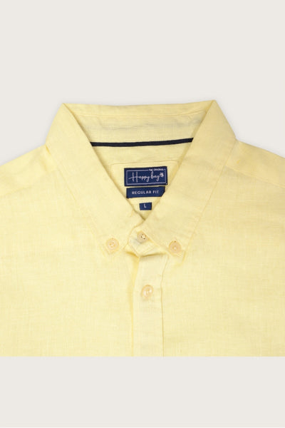 Happy Bay Blonde Ambition Yellow Shirt – Tailored fit with a soft pastel yellow. Shop now!