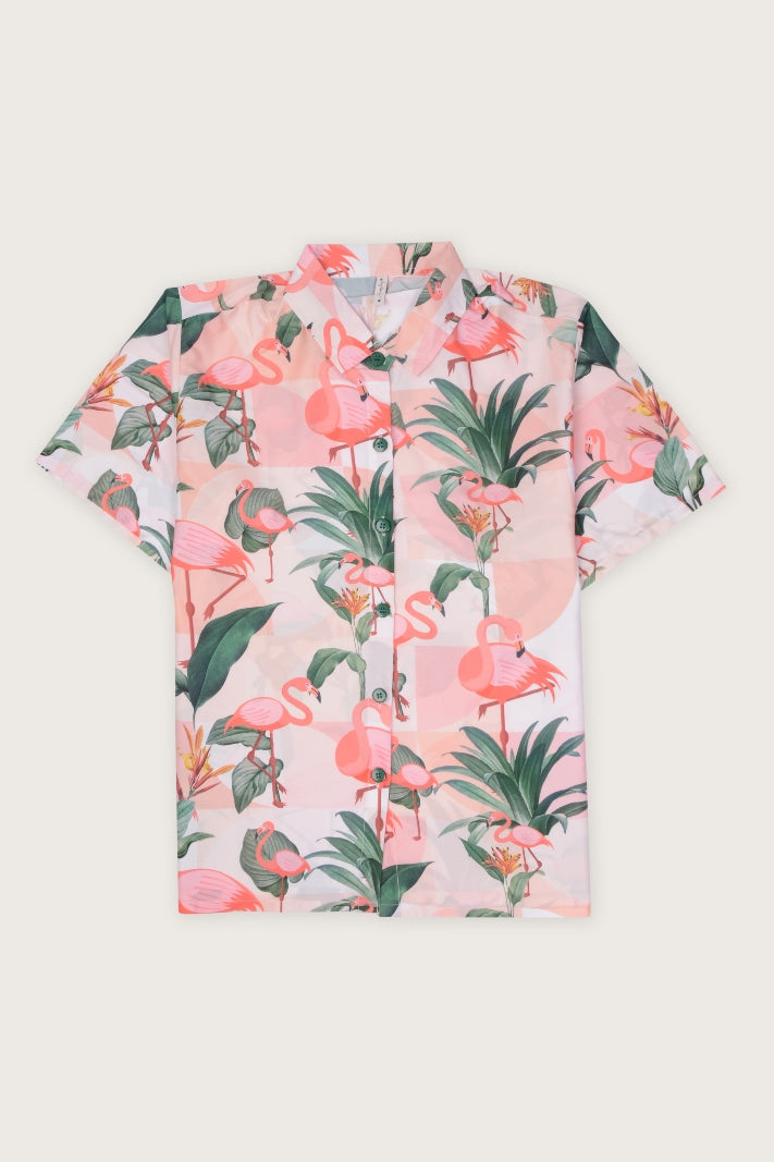 Buy Now You Look Flamazing Women's Peach Powder Shirt From Happy Bay