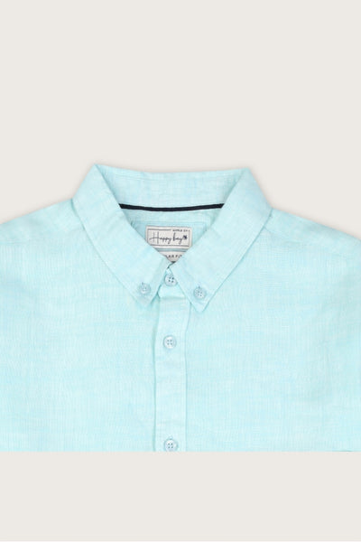 Blue glass breeze Linen Shirt