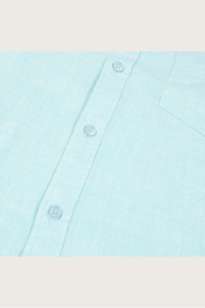 Blue glass breeze Linen Shirt