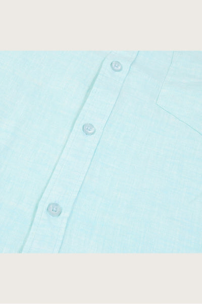 Blue glass breeze Linen Shirt