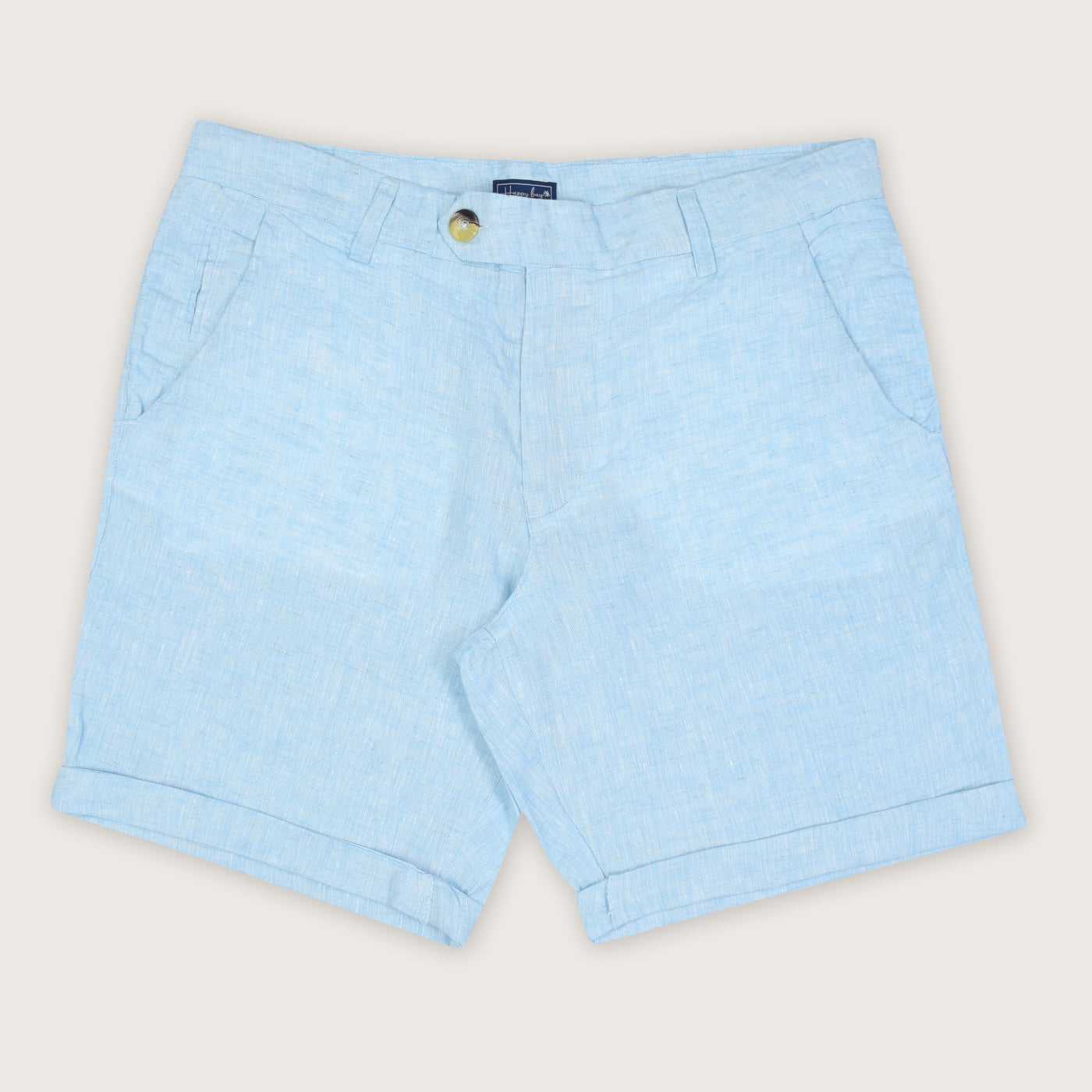 Aquatic Serenity Aquamarine Linen Shorts