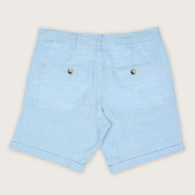 Aquatic Serenity Aquamarine Linen Shorts