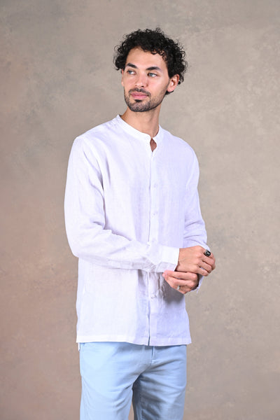 Happy Bay Linen Collection Shirt  The perfect white shirt for timeless style. Get it today!