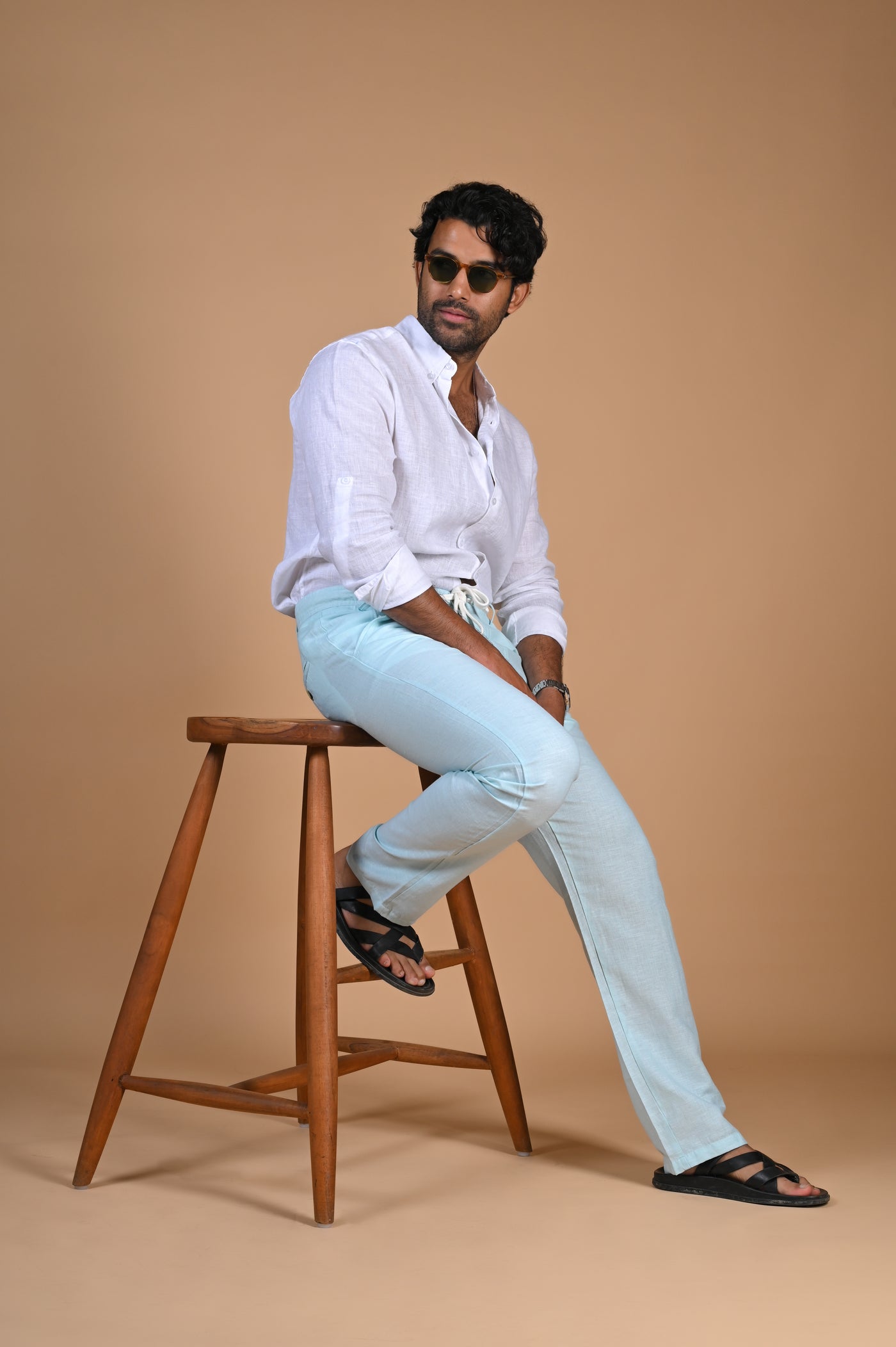 Shop Happy Bay classic light blue pants for a refreshing summer look
