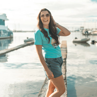 Happy Bay Women’s Happy Landings Splish Splash T-shirt – Relaxed fit, perfect for sunny adventures. Get yours today and stay cool!	