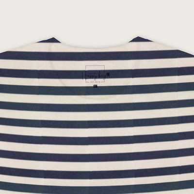 Stand out with Happy Bay Blue & White Striped Tee  Order now!